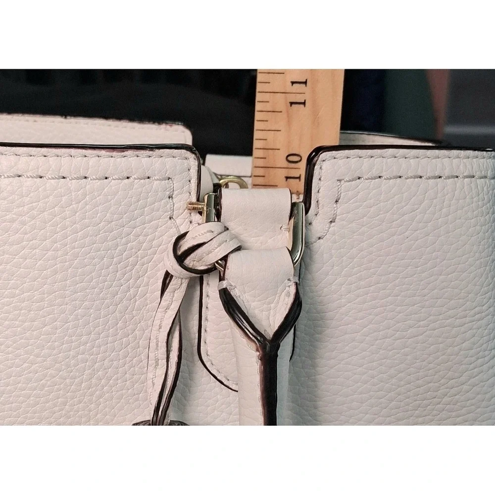 Kate‎ Spade New York White Pebble Leather Tote 13 x 10 x 6